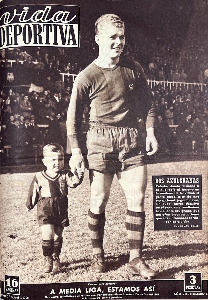 Kubala a Les Corts 1950